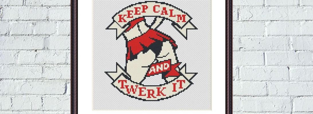Keep calm funny sassy cross stitch pattern