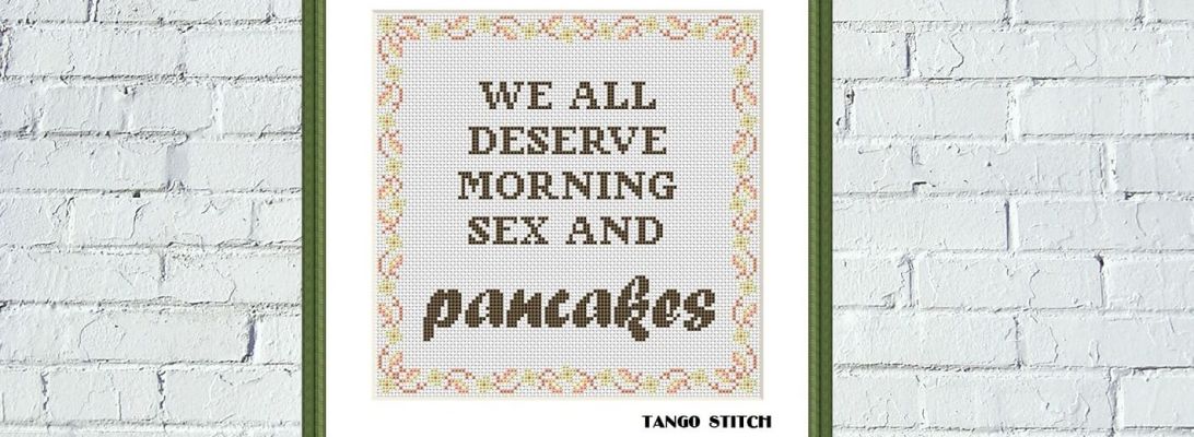 We all deserve funny quote cross stitch pattern