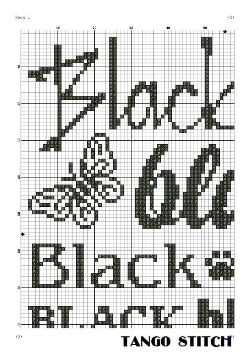 Black words cloud typography cross stitch needlecraft