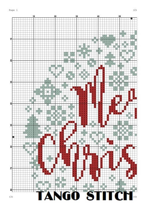 Merry Christmas cross stitch ornaments hand embroidery pattern - Tango Stitch