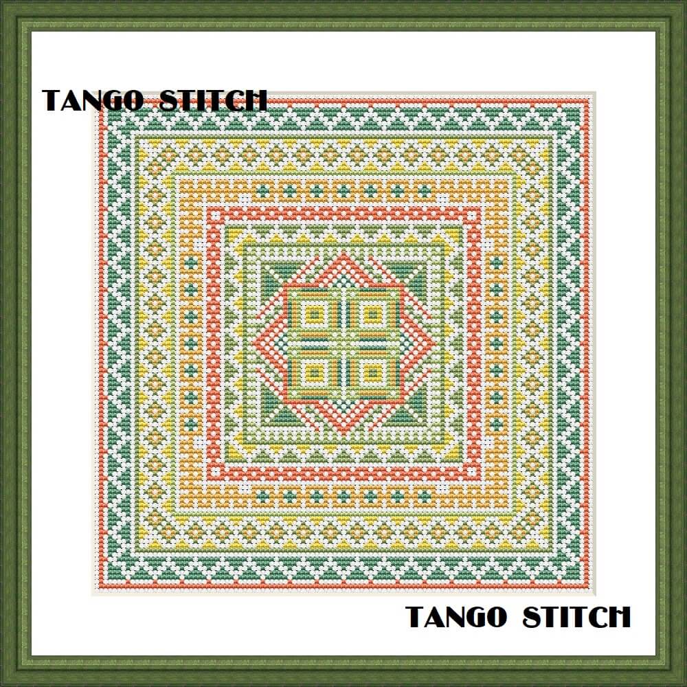 Summer cross stitch ornaments easy cute embroidery design - Tango Stitch