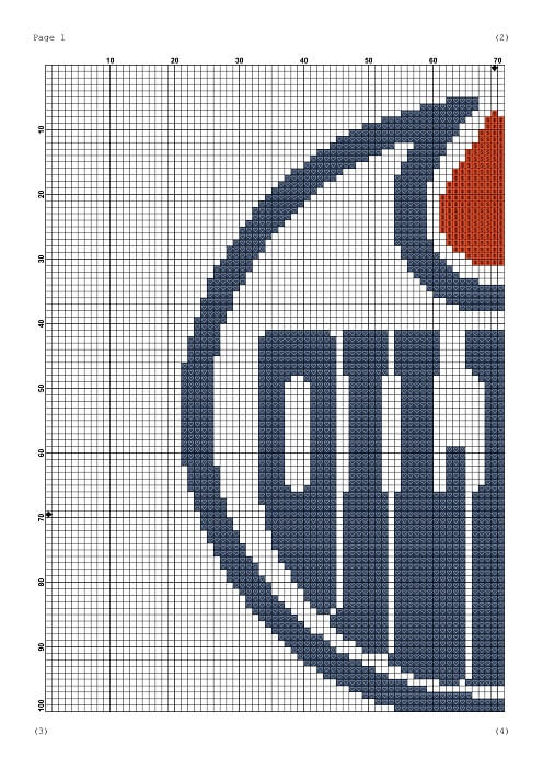 Edmonton Oilers modern counted cross stitch embroidery pattern