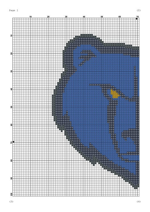 Memphis Grizzlies modern counted cross stitch embroidery pattern